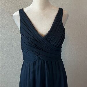 Anthropologie BHLDN Chiffon Semi Formal Maxi Dress Blue Size Small